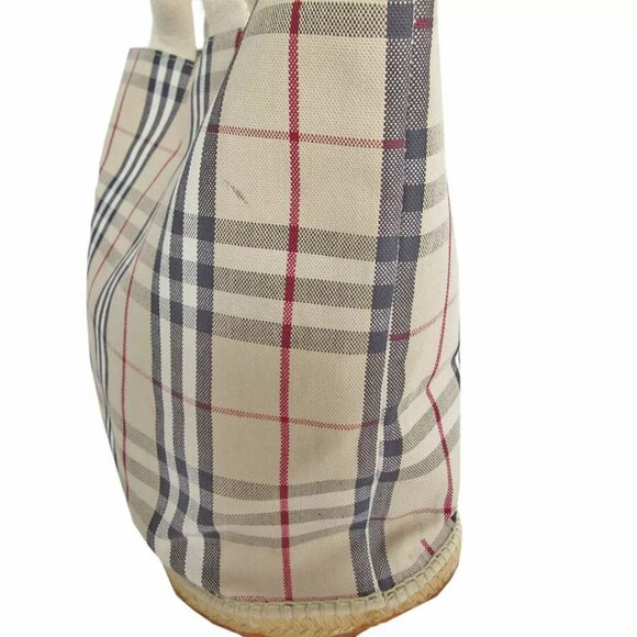 Auth BURBERRY Nova Check Handbag Tote Bag Beige / multicolor canvas/rubber - Picture 5 of 11